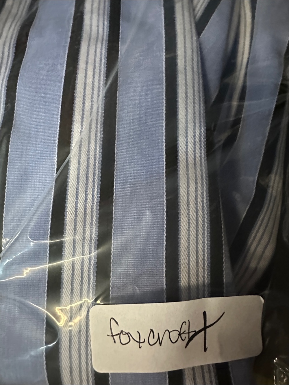 Foxcroft 16W blue stripe classic wrinkle free long sleeve button down blouse - Picture 14 of 14